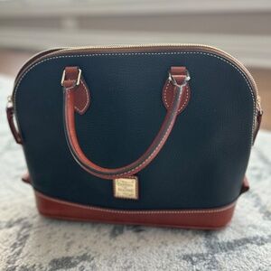 Dooney & Bourke Black and Brown Satchel